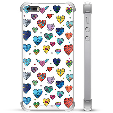 iPhone 5/5S/SE Hybride Hoesje - Harten