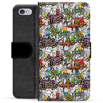 iPhone 6 Plus / 6S Plus Premium Portemonnee Hoesje - Graffiti