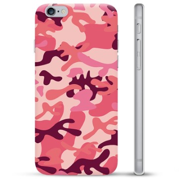 iPhone 6 Plus / 6S Plus TPU Hoesje - Roze Camouflage