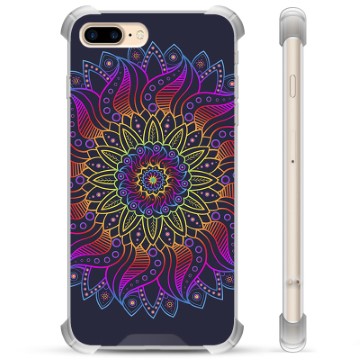 iPhone 7 Plus / iPhone 8 Plus hybride hoesje - kleurrijke mandala