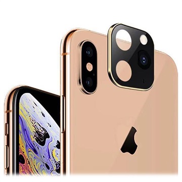 iPhone X / iPhone XS nep camera sticker - goud