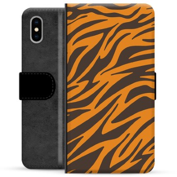 iPhone X / iPhone XS Premium Portemonnee Hoesje - Tijger