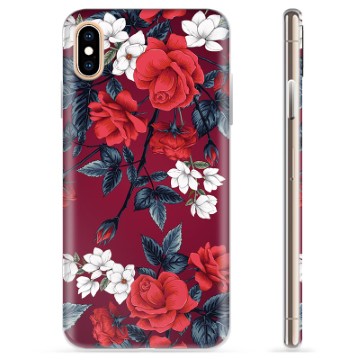 iPhone XS Max TPU-hoesje - Vintage bloemen