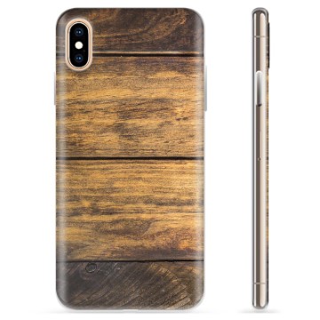 iPhone X / iPhone XS TPU Hoesje - Hout