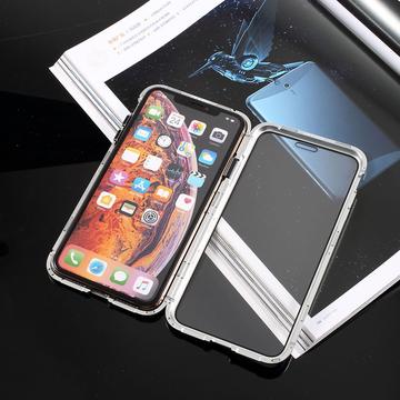 iPhone XS/X Magnetic Case with Tempered Glass - Black