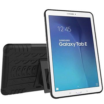 Samsung Galaxy Tab E 9.6 T560, T561 Antislip Hybride Hoesje - Zwart