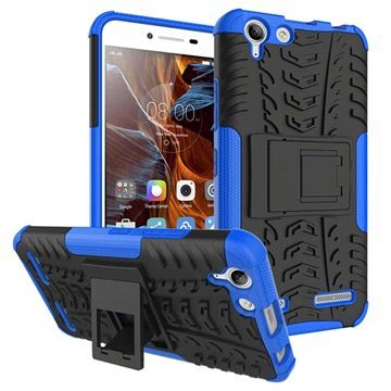 Lenovo Vibe K5, Vibe K5 Plus Antislip Hybride Case - Zwart / Blauw