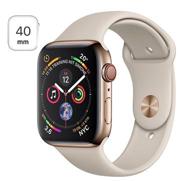 Apple Watch Series 4 LTE MTVN2FD/A - Roestvrij staal, Sportband, 40 mm, 16 GB - Goud