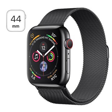 Apple Watch Series 4 LTE MTX32FD/A - Roestvrij staal, Milanese Loop, 44mm, 16GB - Black Space