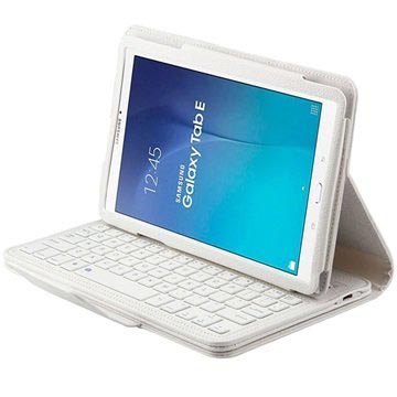 Samsung Galaxy Tab E 9.6 T560, T561 Bluetooth Toetsenbord Hoes - US Layout - Wit