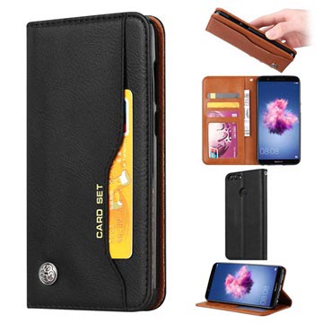 Card Set Series Huawei P Smart Wallet Case - Zwart