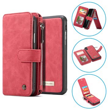 Caseme 2-in-1 Multifunctionele iPhone XS Max Wallet Case - Rood