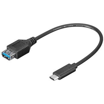 Goobay SuperSpeed USB 3.0 / USB 3.1 Type-C OTG Kabel Adapter - Zwart