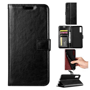 Samsung Galaxy A7 (2018) Wallet Case met standaardfunctie - Zwart