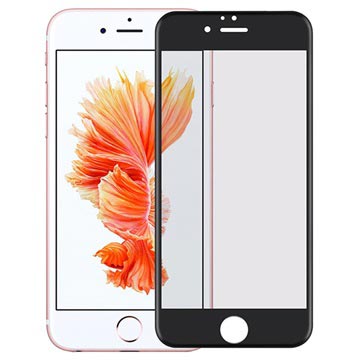 iPhone 6/6S Rurihai 4D Full Size Screenprotector van Gehard Glas - Zwart