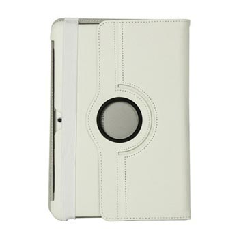 Rotary Case - Samsung Galaxy Tab 2 10.1 P5100, P7500 - Wit