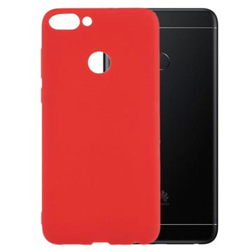 Huawei P Smart Flexible Matte Siliconen Cover - Rood