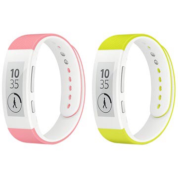 Sony SmartBand Talk Polsband SWR310 - L - Roze & Groen