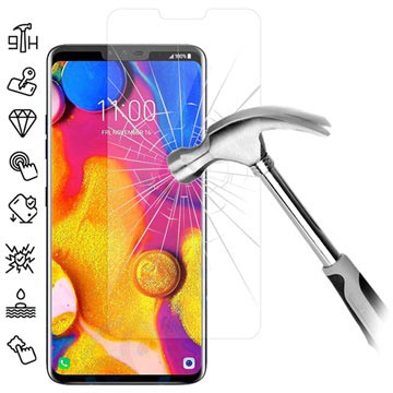 LG V40 ThinQ Screenprotector van gehard glas - 9H - Doorzichtig