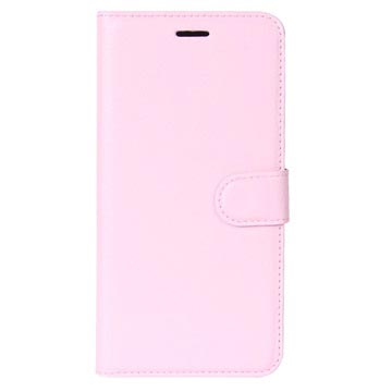 Huawei Honor 9 Portemonnee Hoesje Met Textuur - Roze