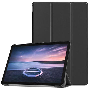 Tri-Fold Series Samsung Galaxy Tab S4 Smart Folio Case - Zwart