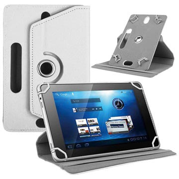 Universal Rotary Folio Case voor Tablets - 7 - Wit
