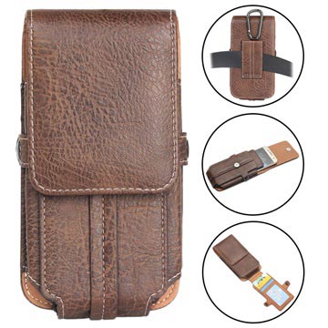 Vintage Series Universele Verticale Holster Case - Bruin