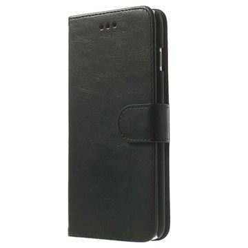 iPhone 6 Plus / 6S Plus Wallet Leren Hoesje - Zwart