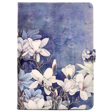 iPad 9.7 2017/2018 Wonder Series Folio Case - Witte Bloemen