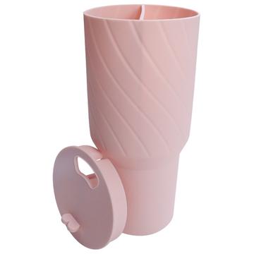 2-compartiment siliconen voering voor Stanley Tumbler 40oz - BPA-vrij - Roze