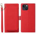 iPhone 14 Plus 2-in-1 Magnetische Portemonnee Hoesje met Rits - Rood