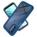 360 Protection Series Motorola Moto G51 5G Case - Blauw / Doorzichtig