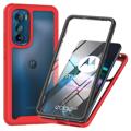 360 Protection Series Motorola Moto G Stylus 5G Case - Zwart / Doorzichtig