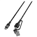 4smarts ComboCord CA 2-in-1 Oplaadkabel - 1.5m - Zwart