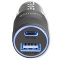 4smarts Rapid+ Autolader - 27W, QC3.0, PD - Blauw / Zwart