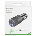 4smarts Rapid+ Autolader - 27W, QC3.0, PD - Blauw / Zwart