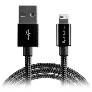 4smarts RapidCord Lightning Kabel - iPhone, iPad, iPod - 1m - Zwart