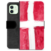 iPhone 12 Premium Portemonnee Hoesje - Deense Vlag