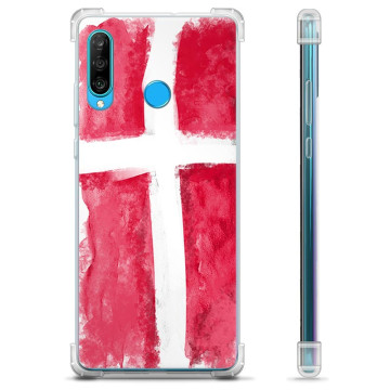 Huawei P30 Lite Hybride Hoesje - Deense Vlag