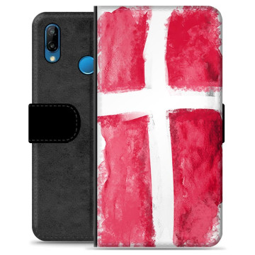 Huawei P30 Lite Premium Portemonnee Hoesje - Deense Vlag