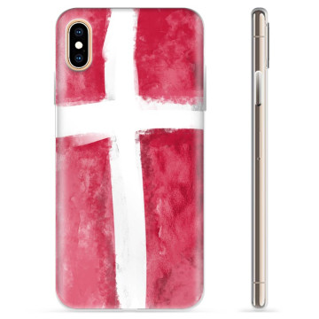 iPhone X / iPhone XS TPU Hoesje - Deense Vlag