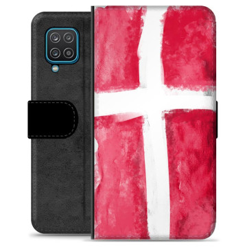 Samsung Galaxy A12 Premium Portemonnee Hoesje - Deense Vlag