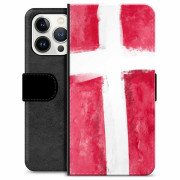 iPhone 13 Pro Premium Portemonnee Hoesje - Deense Vlag