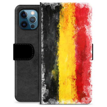 iPhone 12 Pro Premium Portemonnee Hoesje - Duitse Vlag