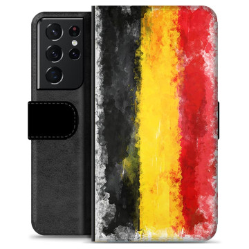 Samsung Galaxy S21 Ultra 5G Premium Portemonnee Hoesje - Duitse Vlag