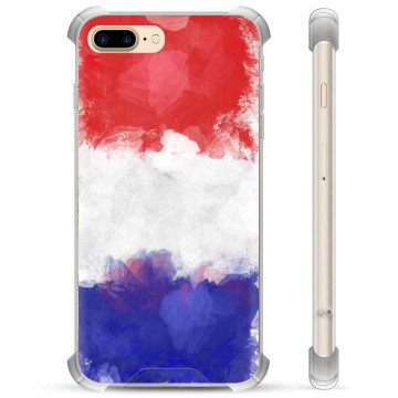 iPhone 7 Plus / iPhone 8 Plus Hybride Hoesje - Franse Vlag