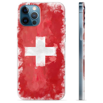 iPhone 12 Pro TPU Hoesje - Zwitserse Vlag