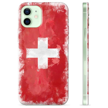 iPhone 12 TPU Hoesje - Zwitserse Vlag