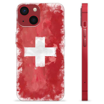 iPhone 13 Mini TPU Hoesje - Zwitserse Vlag