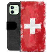 iPhone 12 Premium Portemonnee Hoesje - Zwitserse Vlag